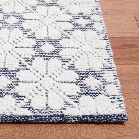 Safavieh 4 x 6 ft. MSR Vermont Hand Woven Rectangle Area Rug, Ivory & Navy MSR3503N-4